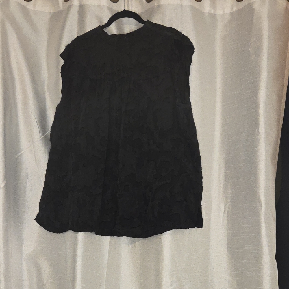 LOFT Black Textured Plus Dress